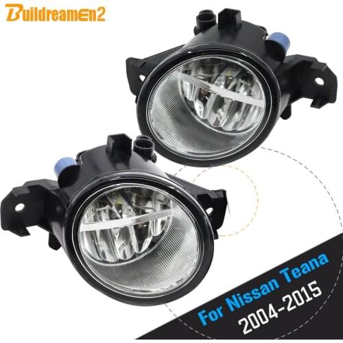 Buildreamen2 For Nissan Teana 2004-2015 Car Accessories H11 4000LM LED Light Right + Left Fog Light 12V High Bright 2 Pieces
