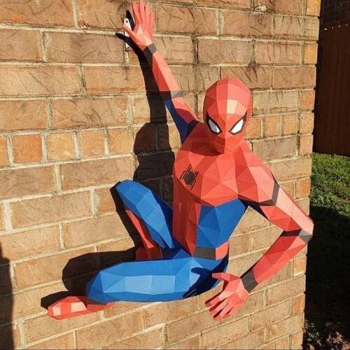 Disney Marvel Avengers Spider-Man 3D Puzzle Model Wallpaper Art Paper Sculpture Handmade DIY Paper Model Creative Gift