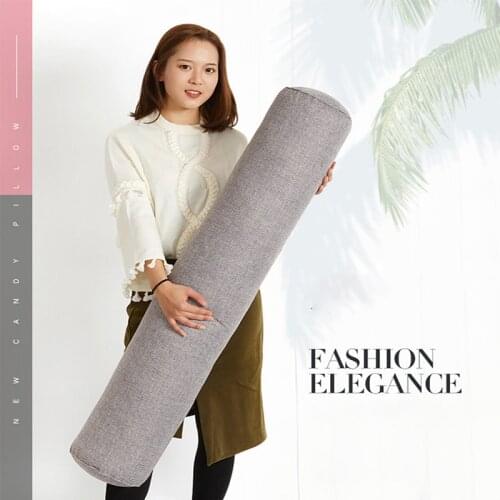 Long Pillow Inner Solid Color Maternity Sleeping Pillow Washable Body Cushion Chair Headrest Sofa Bed Cushion Home Accessories