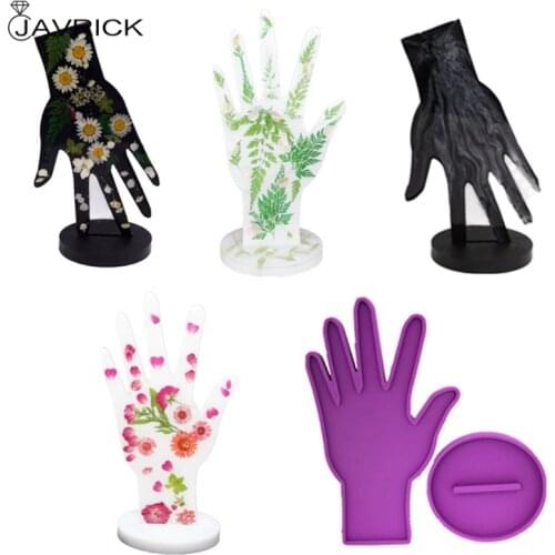 Hand Shape Jewelry Display Resin Mold Hand Resin Earrings Bracelet Storage Silicone Mold Jewelry Stand Mold Craft Tools