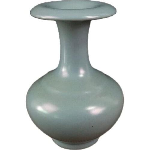 China Old Porcelain Small Blue Glazed Vase