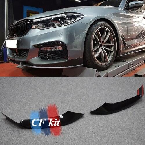 CF Kit Real Carbon Fiber/ABS Front Bumper Lip Protector Splitters For BMW G30 G31 Spoiler Car Styling