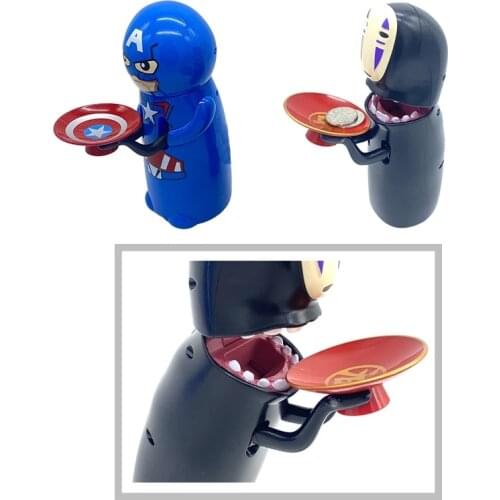 Anime Spirited Away No Face Man Captain America piggy bank Kaonashi money box can automatically eat coins for childrens toys