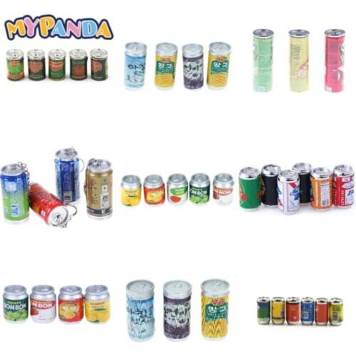 1/3/4/5P/6cs Cute Mini Coke Miniature Dollhouse Soda Can Drink Bottle Pretend Play Food For Blyth Kitchen Accessories