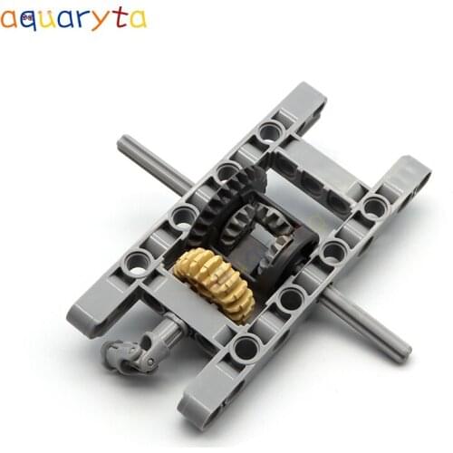 Aquaryta 2SET Technology Building Block FRAMED DIFFERENTIAL GEAR Kit Pack Chassis Part Compatible ALL Brand Toy Car Accessories