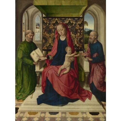 Wholesale Famous oil painting Replica # London Museum Religious ART # dirk bouts - the virgin and child with saint pet painting