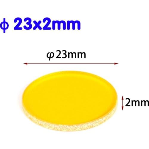 Orange Glass Optical Filter Diameter 23mm Colored Optical Glass Filter Can Be Customized