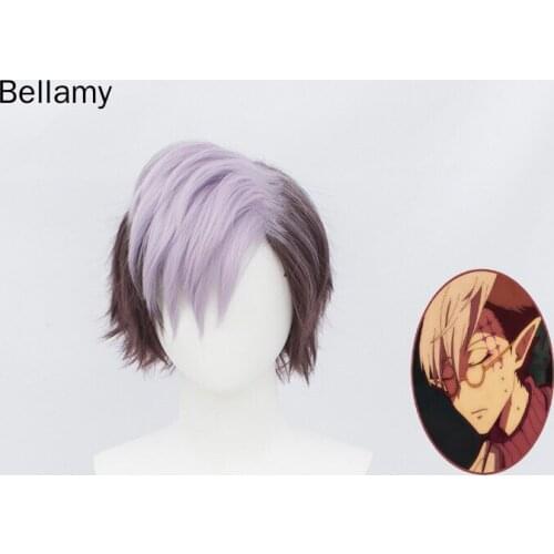 Anime Toilet-Bound Hanako-kun Earth cage Cosplay hairwear Lavender Brown Gradient Cosplay Wig +Wig Cap