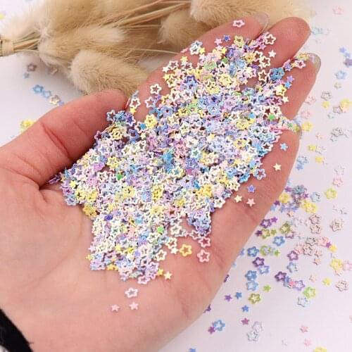 4mm Hollow Plum Sequins Mix Glittering Macaroon Flower Sequin Paillettes Lentejuelas For Manicure Wedding Craft DIY Confetti 10g