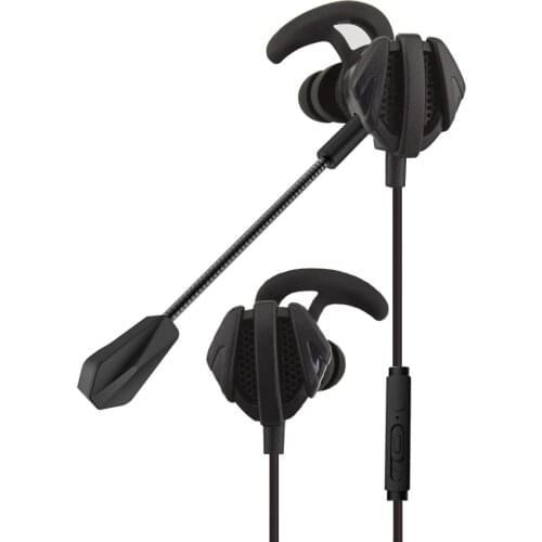 Professional Gaming Headset In Ear Earphones With Microphone 3.5mm Wired Handsfree Music Earbuds For PUBG Smartphone Games Gamer