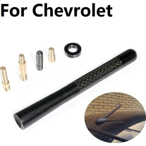 Carbon Fiber Radio Antenna Short Am/Fm Aerial Car Styling For Chevrolet Lanos Malibu Metro Monte Carlo Mw Niva Sail Sonic Spark