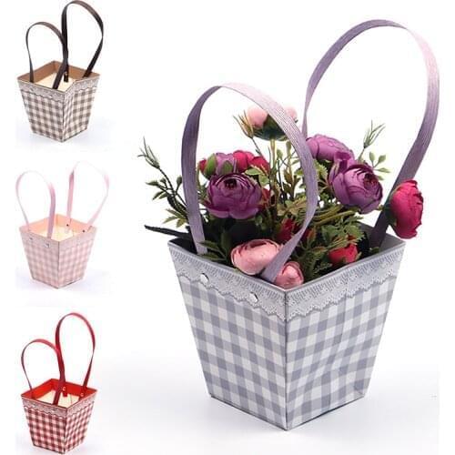 Foldable Bouquet Bag Waterproof Mesh Flower Packaging Box Bouquet Tote Bag Wedding Valentines Day Gift Packaging Bag