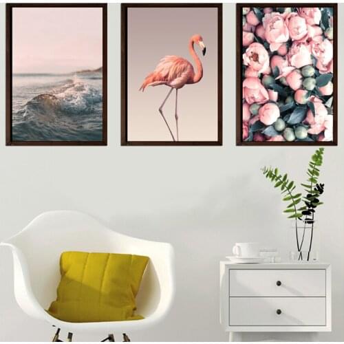 SVITY Nordic Poster Canvas Painting, Flower Wall Pictures For Living Room, Decoration Landscape Bird Pictures Wall Decor FA707