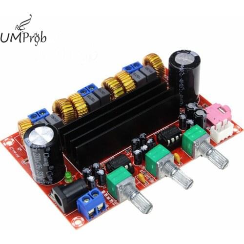 TPA3116D2 50Wx2+100W 2.1 Sound Channel Digital Amplifier Board 12-24V DC XH-M139 DIY Development Board