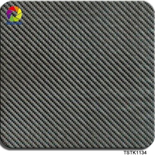 TSTK1134 1m *10m hydrographic film black and transparent carbon fiber water transfer printing film