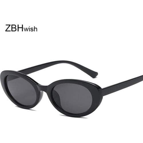 Brand Designer Oval Sunglasses Women Vintage 90s Ladies Cat Eye Sunglasses Small Frame Sun Glasses Female Oculos De Sol
