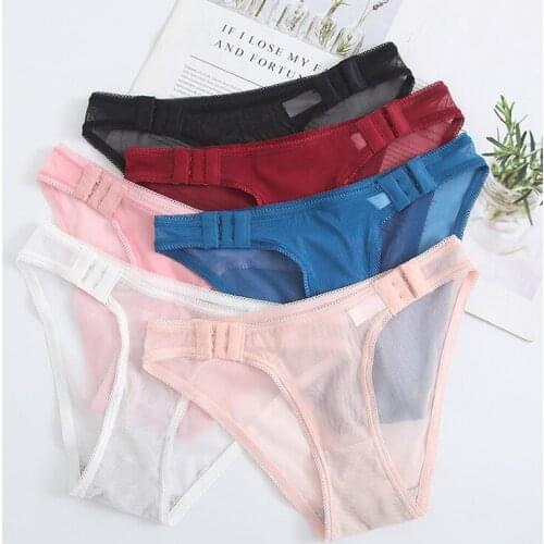 Womens Panties Mesh Panties Sexy Girl Thongs G-string Lace Briefs Knickers Underwear Lingerie Thongs Fitness Sports Underpants