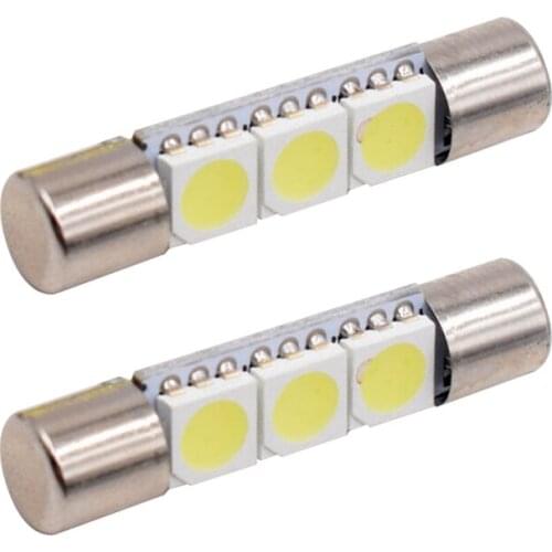 1pcs 28mm 29mm Festoon LED C5W Car 3 Leds 5050 Auto Interior For Sun Visor Vanity Mirror Lights DC 12V