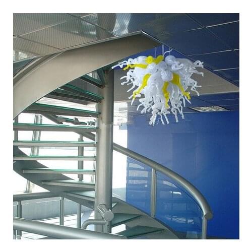 110/220v AC Led Yellow and White Home Art Murano Chandelier Italian Lighting