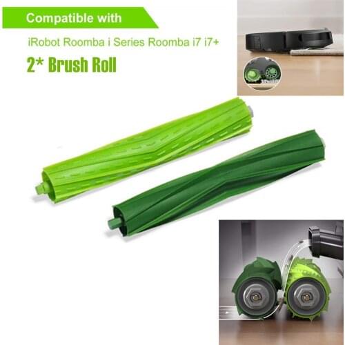 2pcs Brush Roll for iRobot Roomba i7 E5 E6 I Series Robot Vacuum Cleaner Parts Replacement Roll Brushes Accessories Kit
