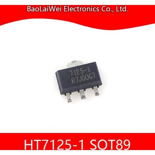 20pcs HT7125-1 3SOT89 3TO92 ic chip Electronic Components Integrated Circuits 2.5V 30mA Low Power LDO voltage regulator