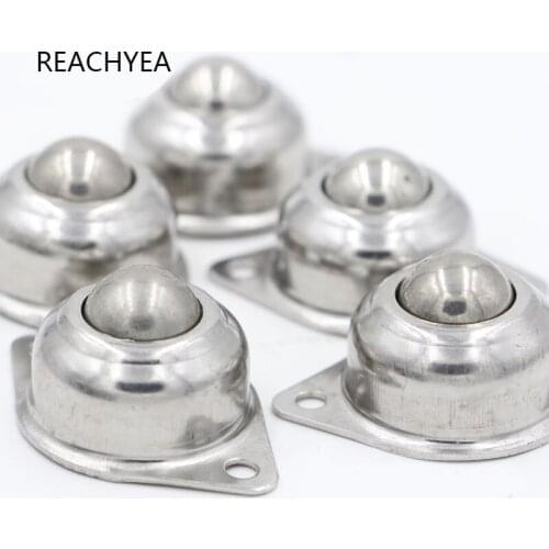4PCS/lot High Quality Full 304 Stainless Steel Flange Mounted 1" Ball Transfer Bearing Unit Conveyor Roller Wheel CY25A