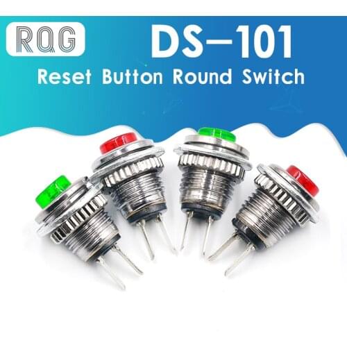 5pcs DS-101 8mm On/Off Push Button Switch Mini Lockless Momentary ON OFF Push Button Micro Normally Open Switch