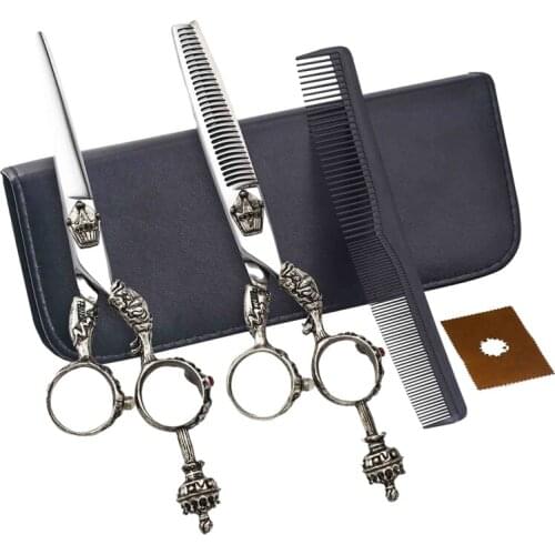 6 Inch Professional Hairdressing Trimming Barber Salon Japanese VG10 Stainless Steel Shear Hair Cutting Scissors Set