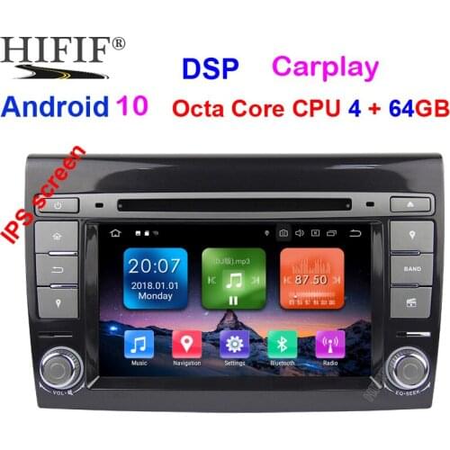 2 Din Auto Radio Android 10 For Fiat/Bravo 2007-2012 Car GPS Stereo Multimedia Player Octa Core RAM 4GB ROM 64GB DSP DVR