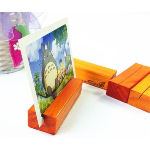 Free shipping 20pcs 1.4X2.4X7CM Vintage wooden message note holder business card photo holder
