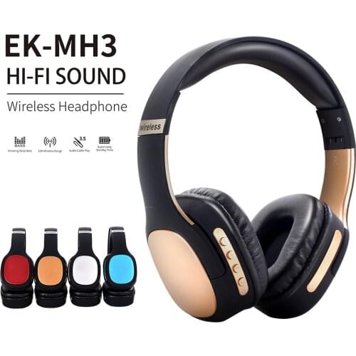 MH3 Wireless Bluetooth Headphones Stereo Headset Adjustable Gaming Earphones With Microphone For iphone ipod PC phone Lattop Mp3