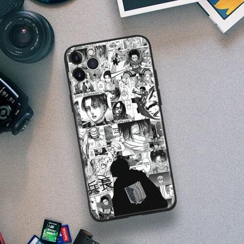 Levi Ackerman Attack on Titan Anime Phone Case For IPhone 11 12 Mini Pro XS Max X XR 6s 7 8 Plus SE Soft TPU Glass Cover