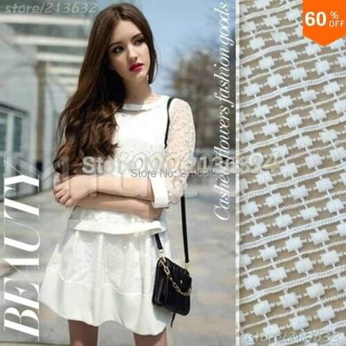 DIY PQYY61 All the silver light of water soluble polyester filament fabric lace heavy stereo flower fan sequins embroidery cloth