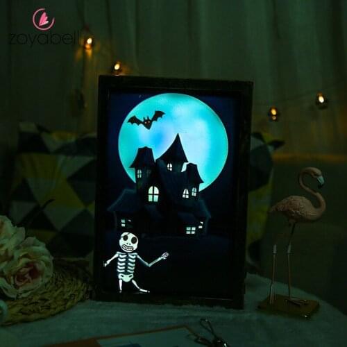 Photo Frame Night Light 3D LED Wooden Table Beside Lamp Creative Decorative Bedroom Living Room Desk Light Christmas Gift