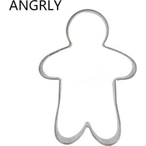 Gingerbread Man Shaped Egg Biscuit Cookie Cutter Tools Stainless Steel Dessert Kitchen Coupon Top Sales Baking Knife Model