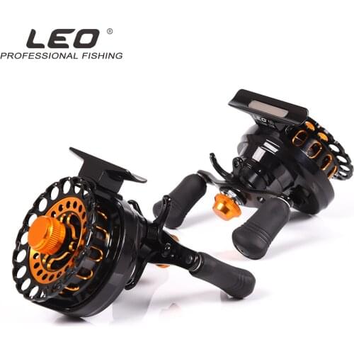 LEO F60T Fly Fishing Reel Wheel 6 + 1BB High Speed 2.8:1 65MM With High Foot Fishing Reels Left/Right Raft Fishing Reel Wheels