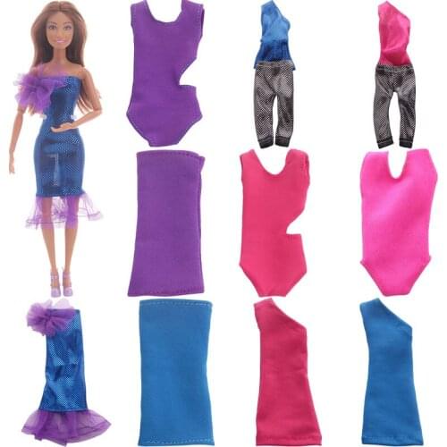 11 Set Fashion Accessories Doll Beautiful Suits & Dresses Suitable For Summer For Babies Dolls Girls Toy Gift