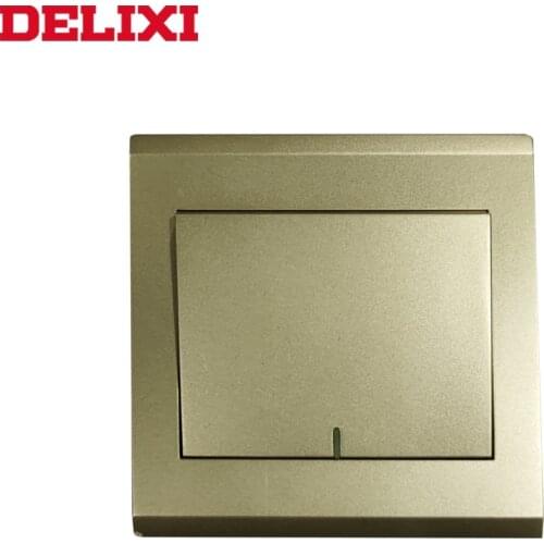 220v wall light switch panel K1.22 Golden Color UK Standard on off electric led switch socket lamp switch