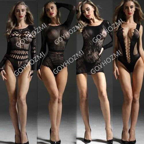 Sexy lingerie teddy hot нижнее белье женское Exotic costumes black Elasticity erotic lingerie mesh intimates nightgown underwear