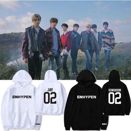 2021 New Popular Casual Streetwear Funny ENHYPEN DEBUT SHOW:DAY ONE Album Logo Fashion New Stylish Women/men Casual Hooded Tops