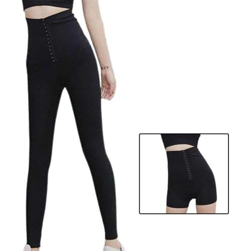 Slimming Legging High Waist Butt Lift Women Tighten Abdomen Breasted Shorts Pants for Yoga