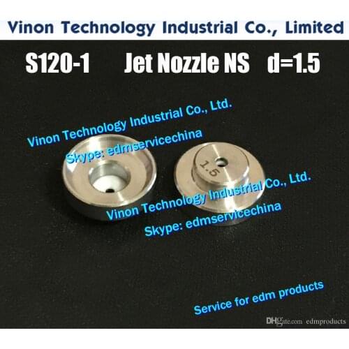 Ø1.5mm S120-1 Jet Nozzle NS (Stainless+Ceramic) 0205997 Upper FJ-AWT for AQ,AD,AG,AQ400,AQ600 CW505441A edm Nozzle 11826LA