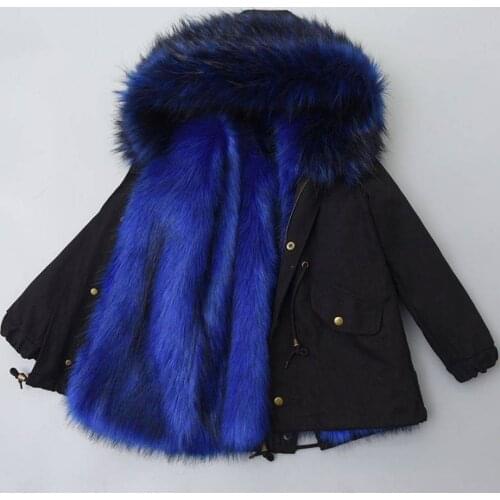 Fashion Warm Baby Girl Parkas Solid Color Zipper Fur Collar Jackets Outerwear Baby Girl Winter Clothes For 3 4 5 6 7 8 9 10 12