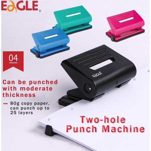 EAGLE 837 Two-hole Punch Round Hole Puncher Loose-leaf Paper A4/A5/A6 Document Binding Punching Machine Tool Circle Hole Punch