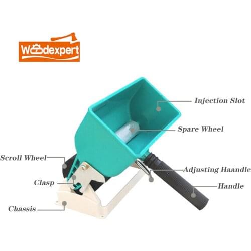 Glue Spreader with Roller Portable Glue Applicator Roller Handheld Adhesive Roller for Carpenter Woodworking 3/6 Inch