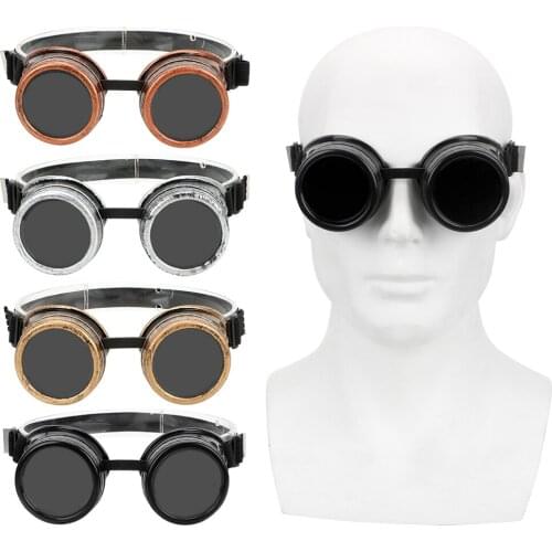 Adjustable Protective Gears Steampunk Glasses Sun Glasses Vintage Welding Punk Gothic Sunglasses