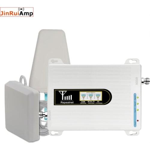 GSM 3G 4G Signal Repeater 900 1800 2100 Tri-Band Booster 2G 3G 4G LTE Cellular Signal Amplifier Cell Phone Signal booster