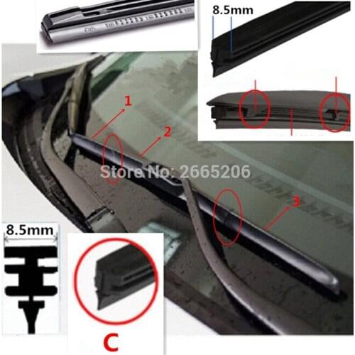 Free shipping car Windscreen Wipers Rubber strip Wiper Blade for SsangYong korando kyron rexton 2 rodius actyon accessories