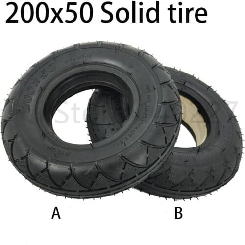 200x50 Tire 8x2 PU Filled Solid 8 Inch Tyres fits E Scooter Scooter Electric E100 E125 E200 Tire