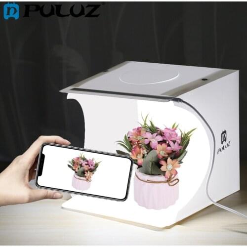PULUZ Mini Photo Studio 20cm Foldable Light Photo Tent White Portable Lighting Studio Shooting Box 6 Colors Backdrops Photo Box